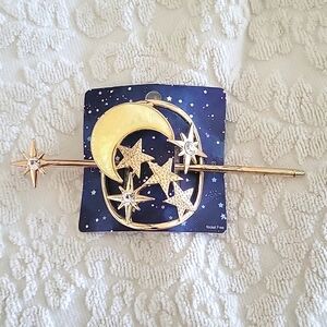 Hot Topic Moon & Stars Bun Pin